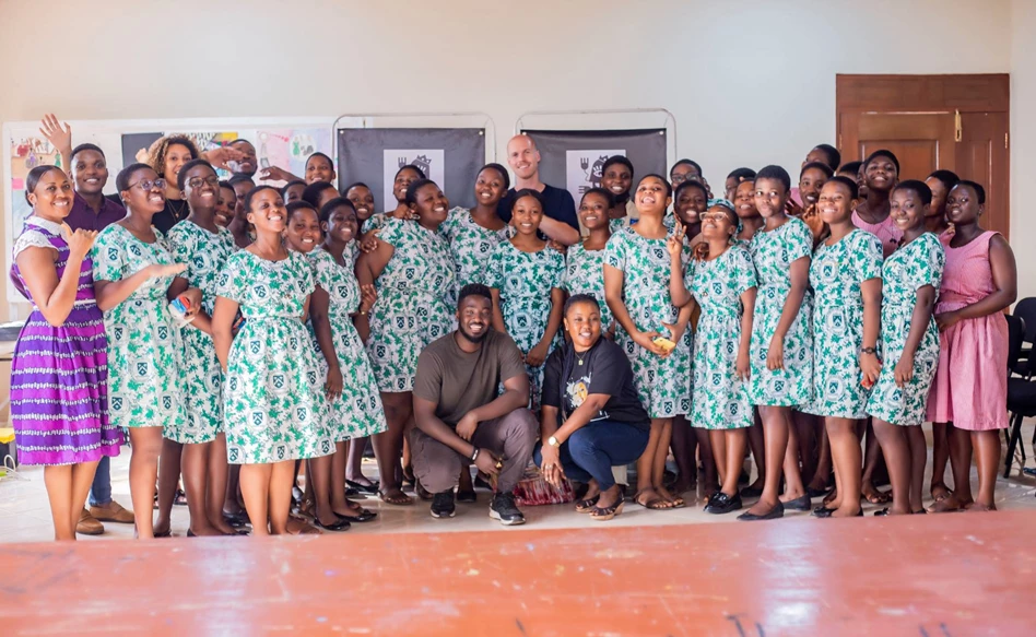 Art workshop at the Archbishop Porter Girls' Secondary School